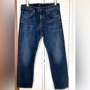 Citizens of Humanity Womens Elsa Mid-Rise Slim Fit Crop Blue Jeans waist size 29